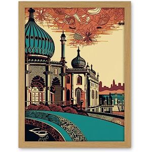 Artery8 Brighton City Royal Pavilion Ornate Illustration Artwork Framed Wall Art Print 18X24 Inch Artery8 Brighton City Royal Pavilion Ornate Illustration Artwork Framed Wall Art Print 18X24 Inch