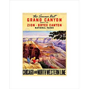 Wee Blue Coo Travel Grand Canyon Arizona National Park USA Monument Wall Art Print Wee Blue Coo Travel Grand Canyon Arizona National Park USA Monument Wall Art Print