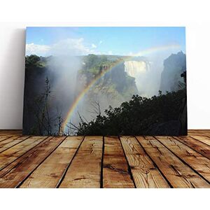 Big Box Art Canvas Print Wall Art Victoria Falls Zimbabwe Rainbow Mountain Landscape Mounted & Stretched Box Frame Picture Home Decor for Kitchen, Living Room, Bedroom, Multi-Colour, 30x20 Inch Big Box Art Canvas Print Wall Art Victoria Falls Zimbabwe Rainbow Mountain Landscape Mounted & Stretched Box Frame Picture Home Decor for Kitchen, Living Room, Bedroom, Multi-Colour, 30x20 Inch