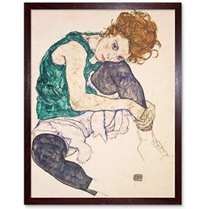 Wee Blue Coo Egon Schiele Seated Woman Legs Drawn Up Adele Herms Painting Art Print Framed Poster Wall Decor 12X16 Inch Wee Blue Coo Egon Schiele Seated Woman Legs Drawn Up Adele Herms Painting Art Print Framed Poster Wall Decor 12X16 Inch
