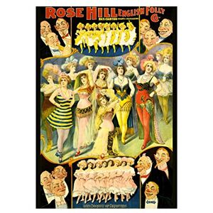 Wee Blue Coo Ad Rose Hill English Folly Burlesque Comedy Music Dance Wall Art Print Wee Blue Coo Ad Rose Hill English Folly Burlesque Comedy Music Dance Wall Art Print