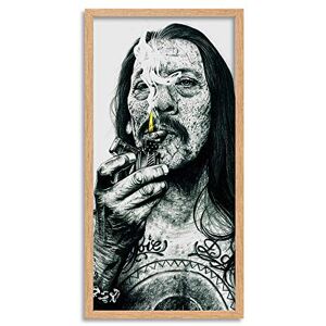Wee Blue Coo Danny Trejo Tattoo Wayne Maguire Inked Ikons Long Panel Framed Wall Art Print Wee Blue Coo Danny Trejo Tattoo Wayne Maguire Inked Ikons Long Panel Framed Wall Art Print