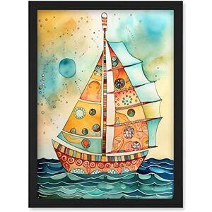 Artery8 - Sailboat Concept - A4 - Framed - Wall Art Print Artery8 - Sailboat Concept - A4 - Framed - Wall Art Print