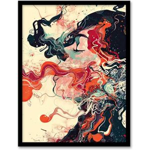 Artery8 Inhale Trippy Lady Profile Design Psychedelic Living Room Artwork Framed Wall Art Print A4 Artery8 Inhale Trippy Lady Profile Design Psychedelic Living Room Artwork Framed Wall Art Print A4