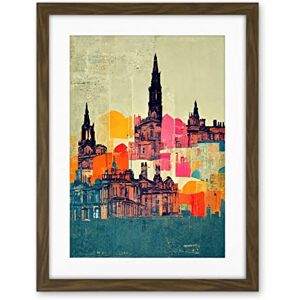 Wee Blue Coo Boho Abstract Multi Coloured Cityscape Skyline Painting Folk Art Artwork Framed Wall Art Print 18X24 Inch Wee Blue Coo Boho Abstract Multi Coloured Cityscape Skyline Painting Folk Art Artwork Framed Wall Art Print 18X24 Inch