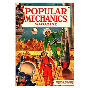 Wee Blue Coo Science Magazine Cover Popular Mechanics Future Rocket Wall Art Print Wee Blue Coo Science Magazine Cover Popular Mechanics Future Rocket Wall Art Print