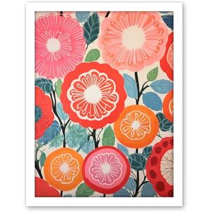 Artery8 Pomegranate Tree Flowers in Bloom Mediterranean Bright Floral Abstract Artwork Framed Wall Art Print 18X24 Inch Artery8 Pomegranate Tree Flowers in Bloom Mediterranean Bright Floral Abstract Artwork Framed Wall Art Print 18X24 Inch