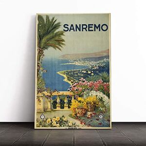 Big Box Art Travel Poster San Remo Canvas Print Gallery Wrapped 30mm Frame Wall Art 20x14 inches Ready to Hang Retro Picture Living Room Bedroom Lounge Office Big Box Art Travel Poster San Remo Canvas Print Gallery Wrapped 30mm Frame Wall Art 20x14 inches Ready to Hang Retro Picture Living Room Bedroom Lounge Office