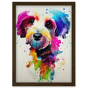 Artery8 - Ink Splatter Cockapoo - A4 - Brown - Wall Art Artery8 - Ink Splatter Cockapoo - A4 - Brown - Wall Art