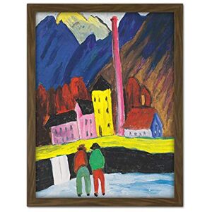 Artery8 Von Werefkin Die Fabrik Mountain Landscape Painting Artwork Framed Wall Art Print 18X24 Inch Artery8 Von Werefkin Die Fabrik Mountain Landscape Painting Artwork Framed Wall Art Print 18X24 Inch