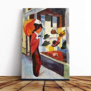 Big Box Art August Macke Woman Looking at Hat Shop Canvas Print Gallery Wrapped 30mm Frame Wall Art 30x20 inches Ready to Hang Modern People Picture Living Room Bedroom Lounge Office Big Box Art August Macke Woman Looking at Hat Shop Canvas Print Gallery Wrapped 30mm Frame Wall Art 30x20 inches Ready to Hang Modern People Picture Living Room Bedroom Lounge Office