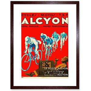 Wee Blue Coo Alcyon Cycles Event Tour Europe Artwork Framed Wall Art Print 12X16 Inch Wee Blue Coo Alcyon Cycles Event Tour Europe Artwork Framed Wall Art Print 12X16 Inch