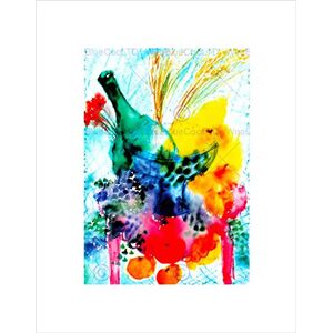Wee Blue Coo STILL LIFE FRUIT BOWL BOTTLE IMPRESSION SURREAL PAINT SPLASH PRINT B12X12261 Wee Blue Coo STILL LIFE FRUIT BOWL BOTTLE IMPRESSION SURREAL PAINT SPLASH PRINT B12X12261