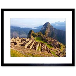 Wee Blue Coo Photo Machu Picchu Ancient Peru Maya Framed Wall Art Print Wee Blue Coo Photo Machu Picchu Ancient Peru Maya Framed Wall Art Print