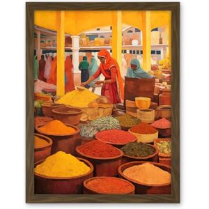 Artery8 The Spice Market Asian Herbs and Spices Colourful Kitchen Artwork Framed Wall Art Print 18X24 Inch Artery8 The Spice Market Asian Herbs and Spices Colourful Kitchen Artwork Framed Wall Art Print 18X24 Inch
