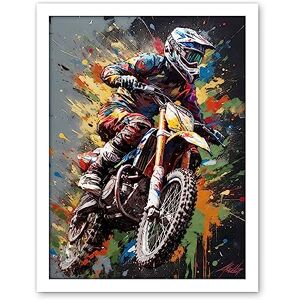 Artery8 Dirt Bike Sport Splatter Paint Motocross Rider Artwork Framed Wall Art Print 18X24 Inch Artery8 Dirt Bike Sport Splatter Paint Motocross Rider Artwork Framed Wall Art Print 18X24 Inch