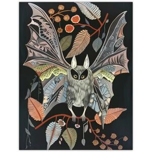 Artery8 Bat Flight Night Patterns Rustic Botanical Living Room Large Wall Art Poster Print Thick Paper 18X24 Inch Artery8 Bat Flight Night Patterns Rustic Botanical Living Room Large Wall Art Poster Print Thick Paper 18X24 Inch