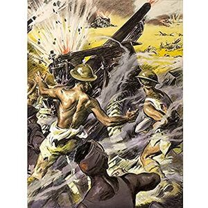 Fine Art Prints Nunney Artillery Battle Scene WWII War Painting Unframed Wall Art Print Poster Home Decor Premium Fine Art Prints Nunney Artillery Battle Scene WWII War Painting Unframed Wall Art Print Poster Home Decor Premium