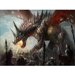 Wee Blue Coo Painting Drawing Fantasy Monster Dragon Battle Cool Large Art Print Poster Wall Decor 18x24 inch Wee Blue Coo Painting Drawing Fantasy Monster Dragon Battle Cool Large Art Print Poster Wall Decor 18x24 inch