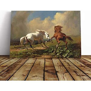 Big Box Art George Stubbs Two Horses Canvas Print Gallery Wrapped 30mm Frame Wall Art 30x20 inches Ready to Hang Modern Animals Picture Living Room Bedroom Lounge Office Big Box Art George Stubbs Two Horses Canvas Print Gallery Wrapped 30mm Frame Wall Art 30x20 inches Ready to Hang Modern Animals Picture Living Room Bedroom Lounge Office