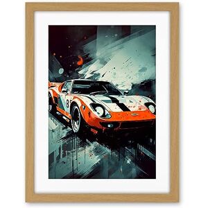 Artery8 Sports Car Racing Oil Painting Sports Supercar Driving Orange Gift for Him Artwork Framed Wall Art Print 18X24 Inch Artery8 Sports Car Racing Oil Painting Sports Supercar Driving Orange Gift for Him Artwork Framed Wall Art Print 18X24 Inch