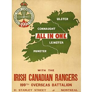 Wee Blue Coo War Wwi Canada Irish Ranger Map Ireland Enlist Art Print Poster Wall Decor 12X16 Inch Wee Blue Coo War Wwi Canada Irish Ranger Map Ireland Enlist Art Print Poster Wall Decor 12X16 Inch