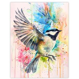 Artery8 Bird in Flight Colourful Watercolour Painting Living Room Extra Large XL Wall Art Poster Print Artery8 Bird in Flight Colourful Watercolour Painting Living Room Extra Large XL Wall Art Poster Print