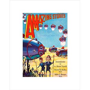 Wee Blue Coo Comics Amazing Stories Alien Space Ship Invasion Sci Fi Wall Art Print Wee Blue Coo Comics Amazing Stories Alien Space Ship Invasion Sci Fi Wall Art Print