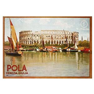 Wee Blue Coo Travel Pula Amphitheatre Croatia Venice Italy Advertising Wall Art Print Wee Blue Coo Travel Pula Amphitheatre Croatia Venice Italy Advertising Wall Art Print
