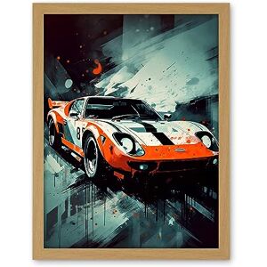 Artery8 Sports Car Racing Oil Painting Sports Supercar Driving Orange Gift for Him Artwork Framed Wall Art Print 18X24 Inch Artery8 Sports Car Racing Oil Painting Sports Supercar Driving Orange Gift for Him Artwork Framed Wall Art Print 18X24 Inch