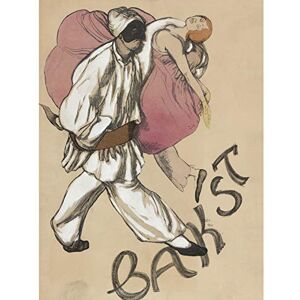 Fine Art Prints Bakst Dancing Pierrot Clown Book Cover Large Wall Art Poster Print Thick Paper 18X24 Inch Fine Art Prints Bakst Dancing Pierrot Clown Book Cover Large Wall Art Poster Print Thick Paper 18X24 Inch