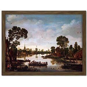 Artery8 Van De Velde Cattle Ferry Boat Landscape Painting Artwork Framed Wall Art Print 18X24 Inch Artery8 Van De Velde Cattle Ferry Boat Landscape Painting Artwork Framed Wall Art Print 18X24 Inch