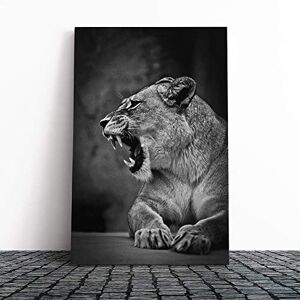 Big Box Art Fierce Lioness Lion Canvas Print Gallery Wrapped 30mm Frame Wall Art 24x16 inches Ready to Hang Modern Animals Picture Living Room Bedroom Lounge Office Big Box Art Fierce Lioness Lion Canvas Print Gallery Wrapped 30mm Frame Wall Art 24x16 inches Ready to Hang Modern Animals Picture Living Room Bedroom Lounge Office