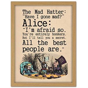 Wee Blue Coo Alice In Wonderland Mad Hatter Tea Party Artwork Framed Wall Art Print 18X24 Inch Wee Blue Coo Alice In Wonderland Mad Hatter Tea Party Artwork Framed Wall Art Print 18X24 Inch