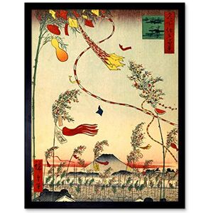 Wee Blue Coo Painting Japanese Woodblock Flags Wind Art Print Framed Poster Wall Decor 12x16 inch Wee Blue Coo Painting Japanese Woodblock Flags Wind Art Print Framed Poster Wall Decor 12x16 inch