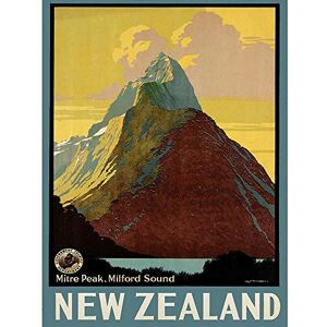 Wee Blue Coo Travel Mitre Peak Milford Sound Zealand Lake Cloud Art Print Poster Wall Decor 12X16 Inch Wee Blue Coo Travel Mitre Peak Milford Sound Zealand Lake Cloud Art Print Poster Wall Decor 12X16 Inch
