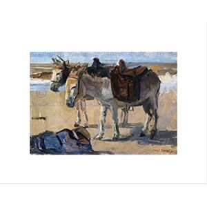 Wee Blue Coo PAINTING ANIMAL PORTRAIT STUDY ISRAELS TWO DONKEYS FRAMED ART PRINT B12X3922 Wee Blue Coo PAINTING ANIMAL PORTRAIT STUDY ISRAELS TWO DONKEYS FRAMED ART PRINT B12X3922