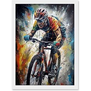 Artery8 Bike Rider Racing Paint Splat Sport Bicycle Race Artwork Framed A3 Wall Art Print Artery8 Bike Rider Racing Paint Splat Sport Bicycle Race Artwork Framed A3 Wall Art Print