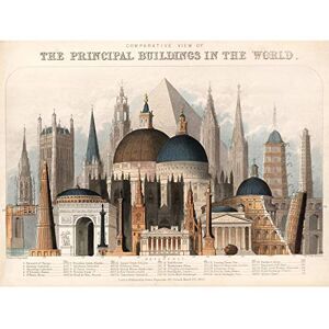 Fine Art Prints Emslie 1850 World Buildings Comparitive Chart Large Print Poster Wall Art Decor Picture Fine Art Prints Emslie 1850 World Buildings Comparitive Chart Large Print Poster Wall Art Decor Picture