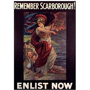 Wee Blue Coo War First World Remember Scarborough Enlist UK Picture Wall Art Print Wee Blue Coo War First World Remember Scarborough Enlist UK Picture Wall Art Print
