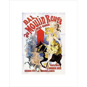Wee Blue Coo THEATRE MOULIN ROUGE PARIS FRANCE WINDMILL DANCING VINTAGE ART PRINT B12X1322 Wee Blue Coo THEATRE MOULIN ROUGE PARIS FRANCE WINDMILL DANCING VINTAGE ART PRINT B12X1322
