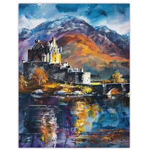Artery8 Eilean Donan Castle Oil Painting Skye Scotland Living Room Extra Large XL Wall Art Poster Print Artery8 Eilean Donan Castle Oil Painting Skye Scotland Living Room Extra Large XL Wall Art Poster Print