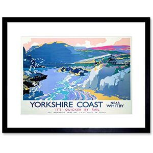 Wee Blue Coo Travel Yorkshire Whitby England UK Steam Train Gulls Sea Framed Wall Art Print Wee Blue Coo Travel Yorkshire Whitby England UK Steam Train Gulls Sea Framed Wall Art Print