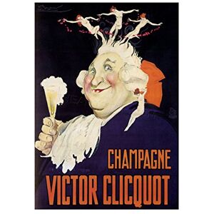 Wee Blue Coo Ad Drink Alcohol Victor Cliquot Champagne France Wall Art Print Wee Blue Coo Ad Drink Alcohol Victor Cliquot Champagne France Wall Art Print