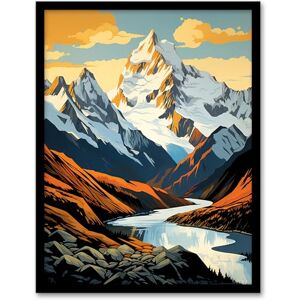 Artery8 Aoraki Mount Cook Artwork National Park New Zealand Snow Peaked Mountain Cloud Piercer Artwork Framed Wall Art Print 18X24 Inch Artery8 Aoraki Mount Cook Artwork National Park New Zealand Snow Peaked Mountain Cloud Piercer Artwork Framed Wall Art Print 18X24 Inch