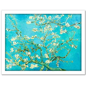Wee Blue Coo Van Gogh Branches With Almond Blossom 1890 Artwork Framed Wall Art Print 18X24 Inch Wee Blue Coo Van Gogh Branches With Almond Blossom 1890 Artwork Framed Wall Art Print 18X24 Inch