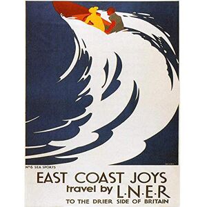 Wee Blue Coo Travel Lner Railway Train Surf Wave Beach Sea UK Vintage Advert Art Print Poster Wall Decor 12X16 Inch Wee Blue Coo Travel Lner Railway Train Surf Wave Beach Sea UK Vintage Advert Art Print Poster Wall Decor 12X16 Inch