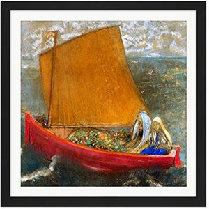 Fine Art Prints Redon Odilon La Voile Jaune The Yellow Sail Square Wooden Framed Wall Art Print Picture 16X16 Inch Fine Art Prints Redon Odilon La Voile Jaune The Yellow Sail Square Wooden Framed Wall Art Print Picture 16X16 Inch