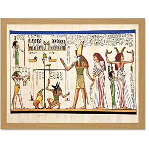 Wee Blue Coo Painting Ancient Egyptian Heiroglyphics Horus Thoth Anubis Mural Large Framed Art Print Poster Wall Decor 18x24 inch Wee Blue Coo Painting Ancient Egyptian Heiroglyphics Horus Thoth Anubis Mural Large Framed Art Print Poster Wall Decor 18x24 inch