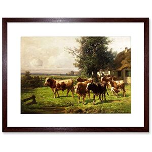 Wee Blue Coo Painting Landscape Rural Chelius Dachau Cow Herd Framed Wall Art Print Wee Blue Coo Painting Landscape Rural Chelius Dachau Cow Herd Framed Wall Art Print